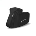Bean's Moto Booth SULAITE™ Oxford fabric waterproof motorcycle cover with reflective strips, designed to protect motorcycles from weather.