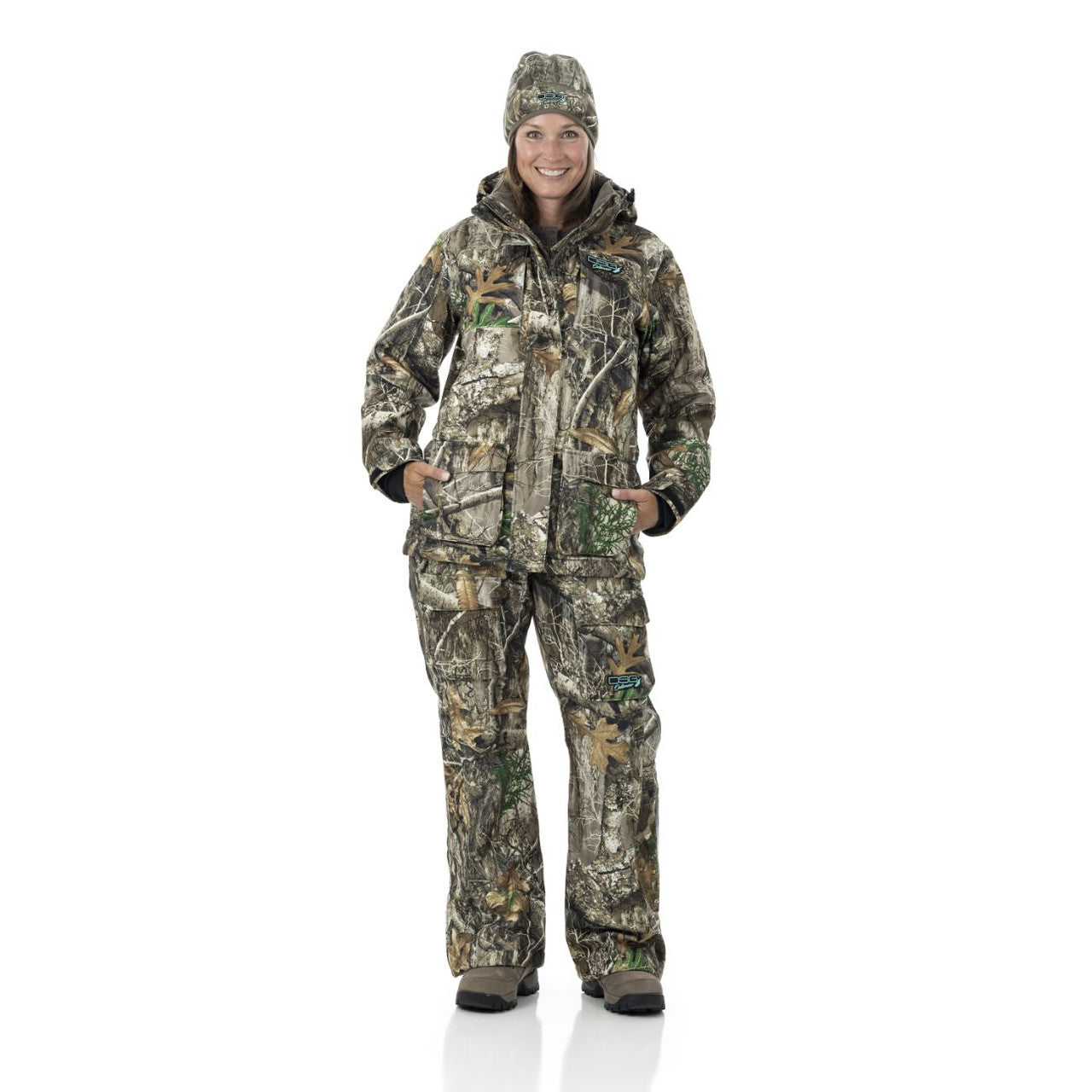 Kylie 5.0 Bib Pants by DSG Outerwear, black waterproof bib with adjustable straps and multiple pockets for outdoor activities.
