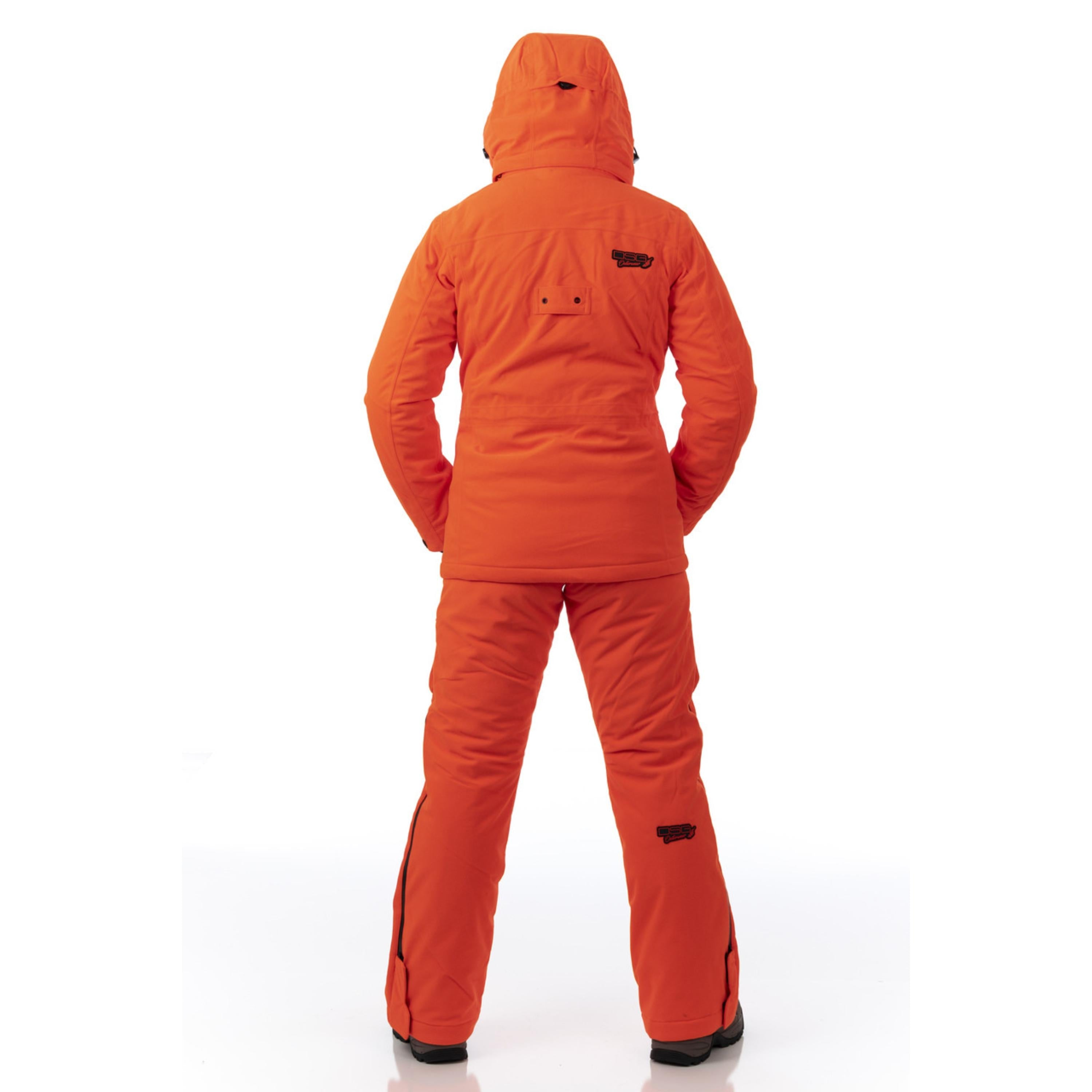 Kylie 5.0 Blaze Jacket by DSG OUTERWEAR displayed on a hanger, featuring a sleek black design and full zipper front.