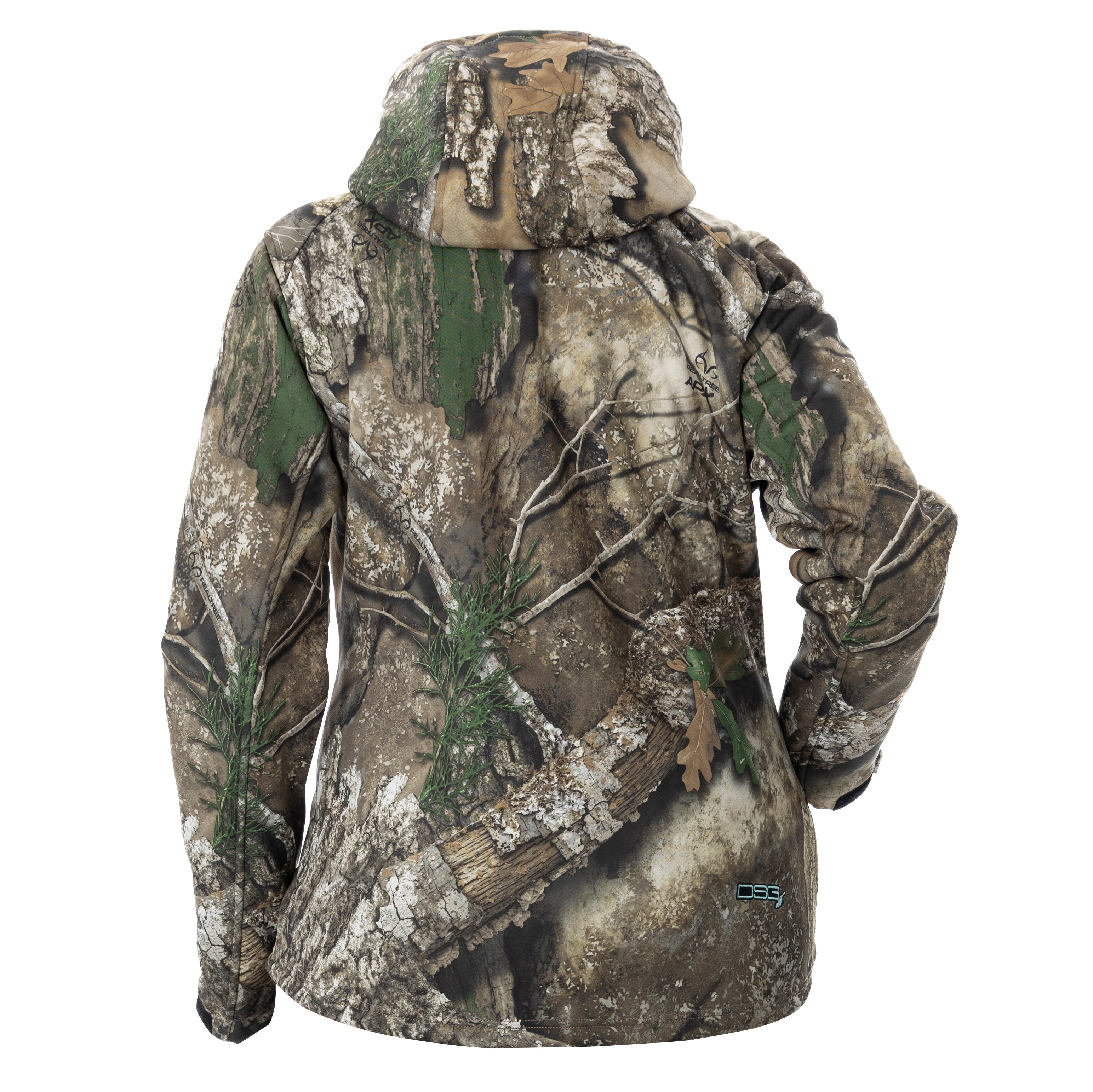 Dark gray Breanna 2.0 Pullover by DSG OUTERWEAR, shown with a close-up of its fabric and fit details.