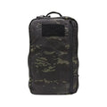 Recycled Firefighter 24 Hour Backpack in black with 500D durable fabric, featuring multiple compartments and padded shoulder straps.