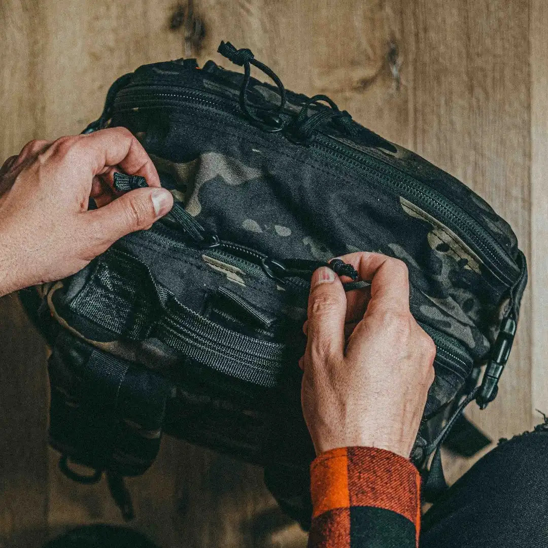 Recycled Firefighter 12 Hour Plus Backpack with durable 24-hour design, multiple compartments, and sturdy straps for everyday use.