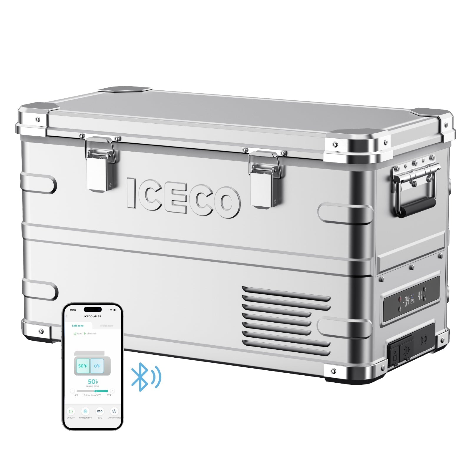 APL35 Dual Zone Aluminum Fridge refrigerator| ICECO | 35 LT - We The Collective