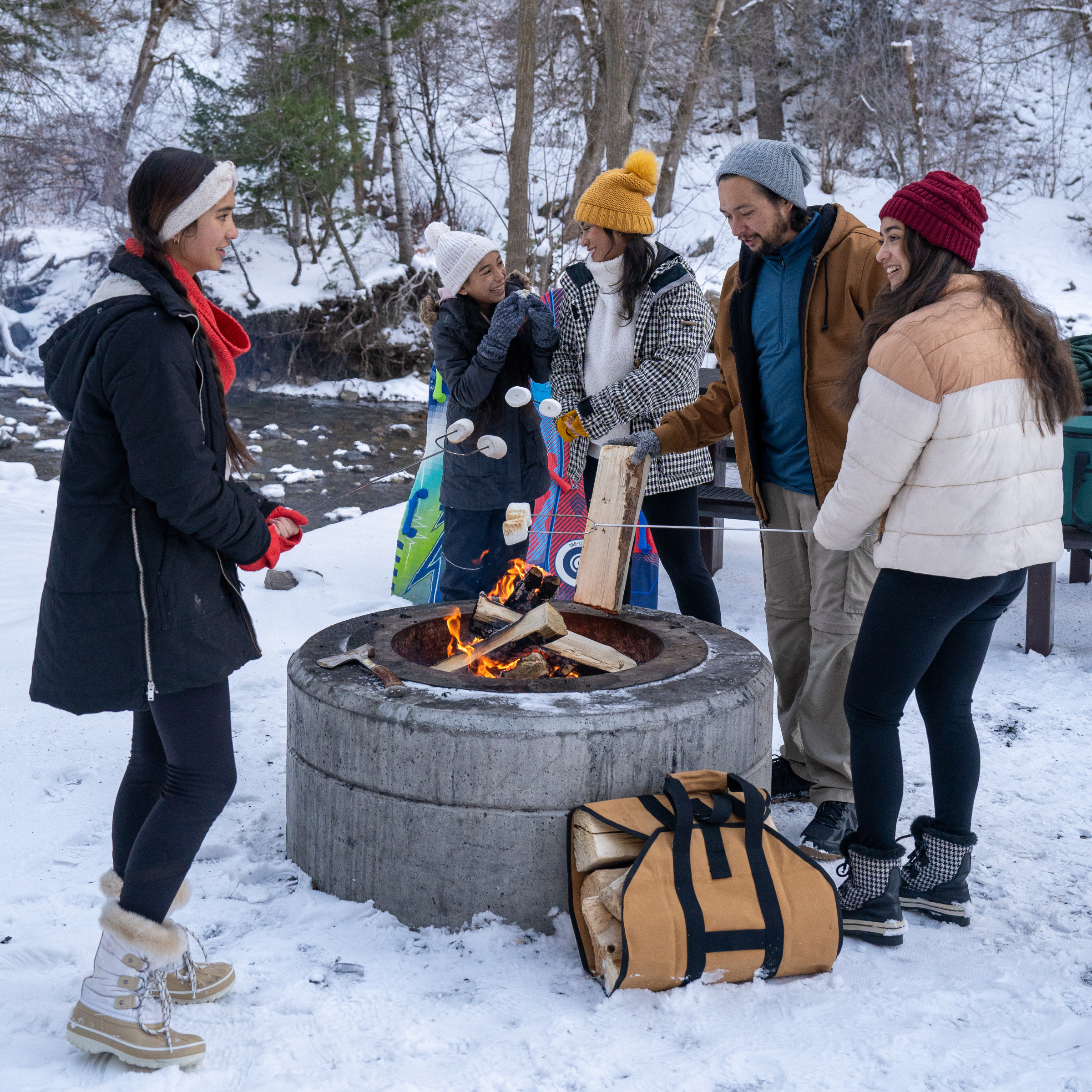 Boat Shape Canvas Firewood Log Carriers - OVERLANDERS Outfitter