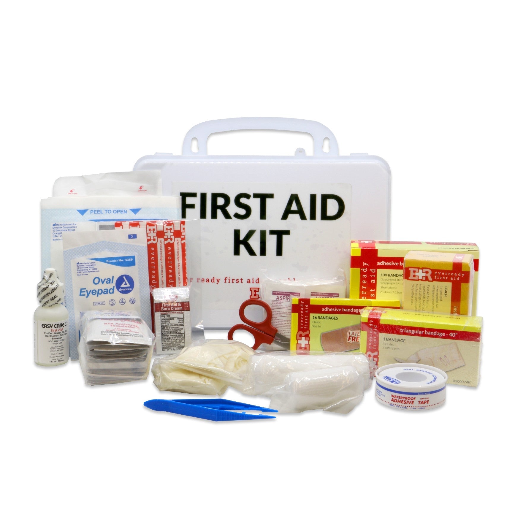 Marine rescue first aid kit by MediTac Kits for 25 people in a waterproof case, including first aid supplies for emergencies.
