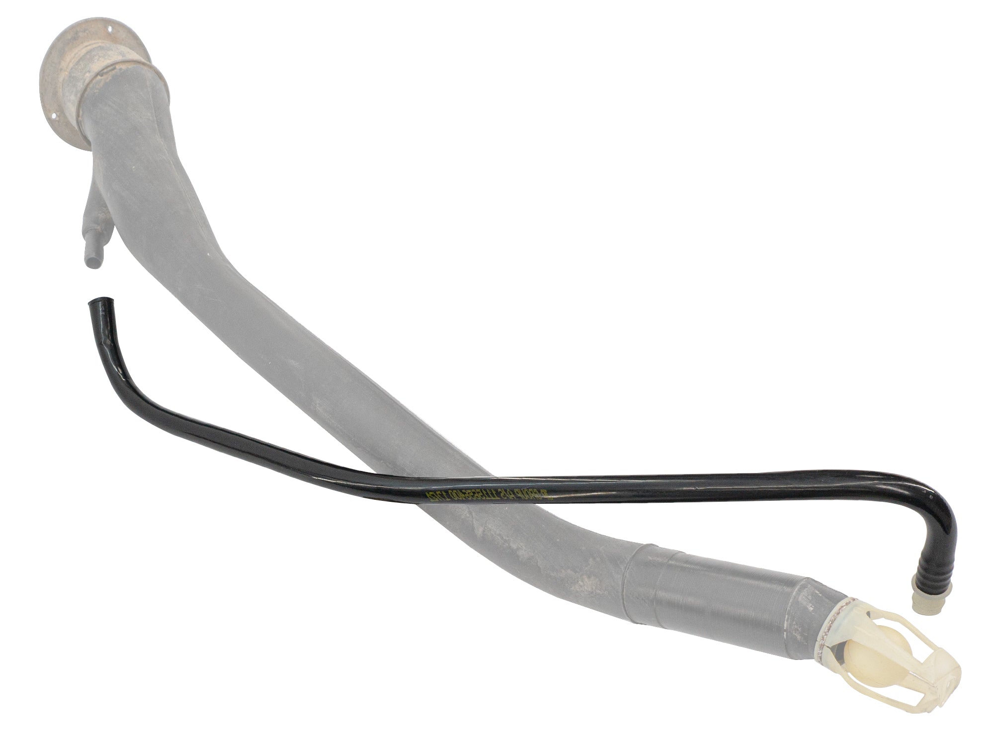 GoWesty fuel filler neck breather pipe with attached hose and fittings for vehicle fuel system.