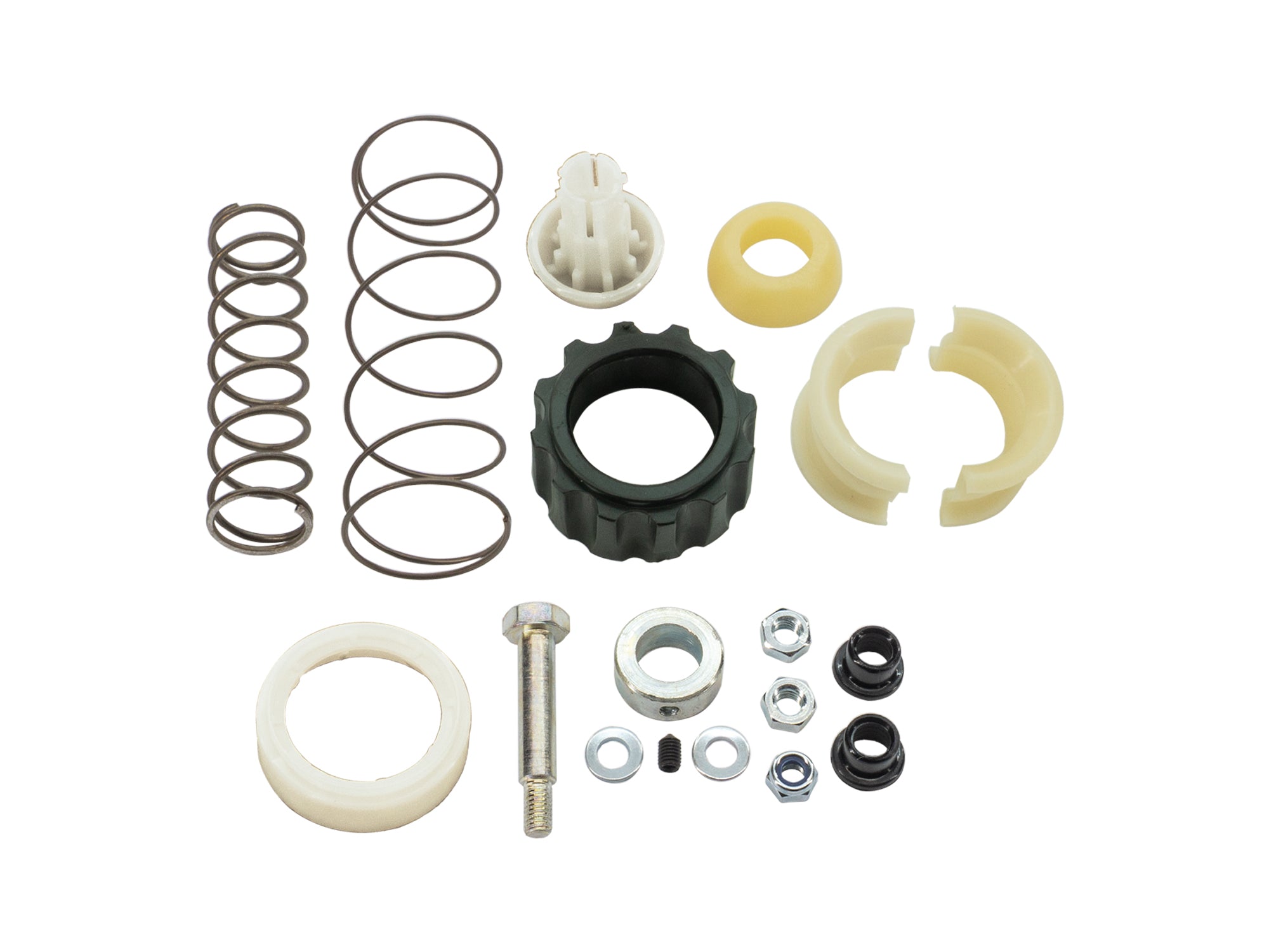 GoWesty front shifter repair kit for Vanagon, includes components for gear shifter restoration and smooth shifting.