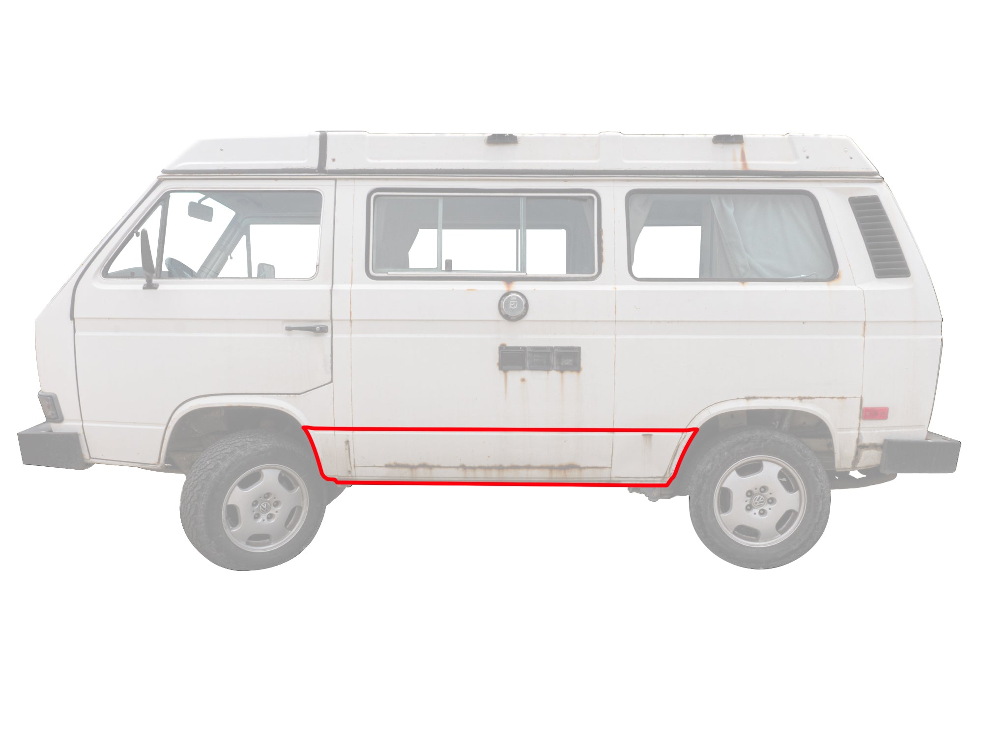 Body Panel - Left Side Panel (Long) [Vanagon] - OVERLANDERS Outfitter