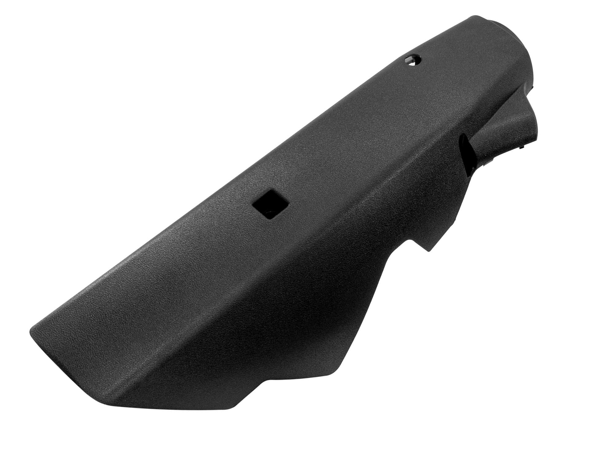 GoWesty lower steering column trim shown in the image, featuring a sleek black finish and precise fit for vehicle interior enhancement.
