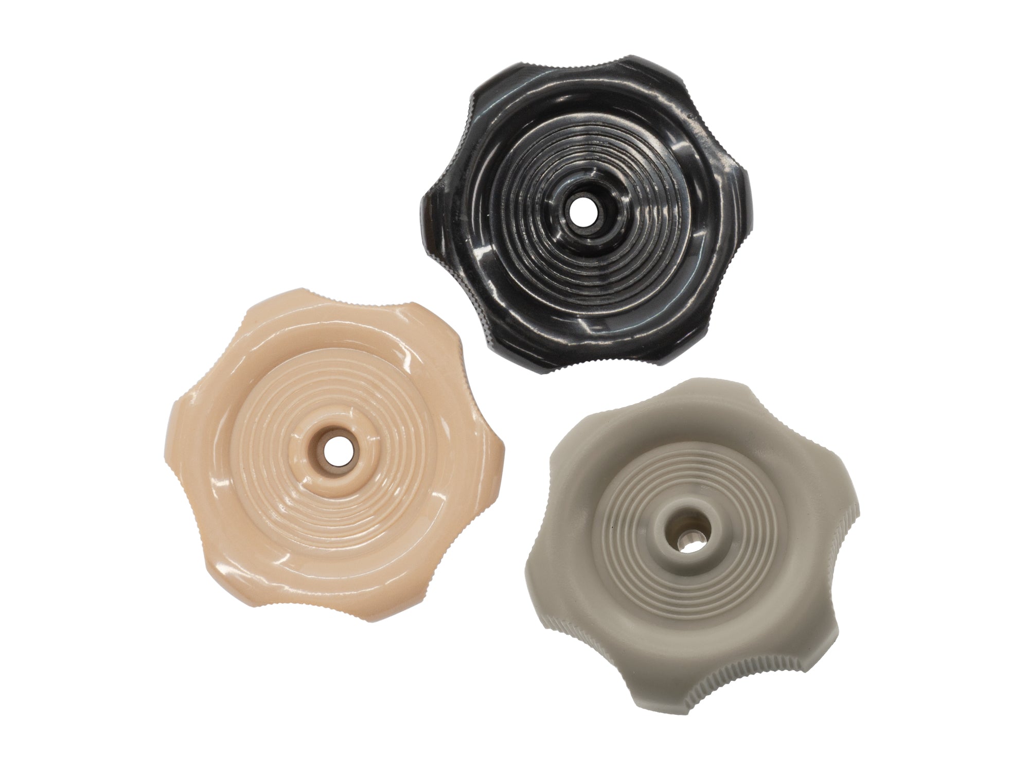 Grey GoWesty knob for skylight or louvered window, featuring a sturdy, functional design perfect for vehicle or home window control.