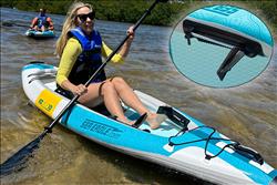 Backcountry Sportsman EZLite10™ Inflatable Kayak with Pro Carbon Package, featuring sleek design and durable construction.