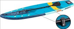 Backcountry Sportsman Sea Eagle LB11 inflatable 11-foot stand-up paddleboard, shown fully inflated with paddle and accessories.