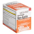 Box of 100 extra-strength non-aspirin medicine tablets from QuakeKits, suitable for pain relief and general health use.