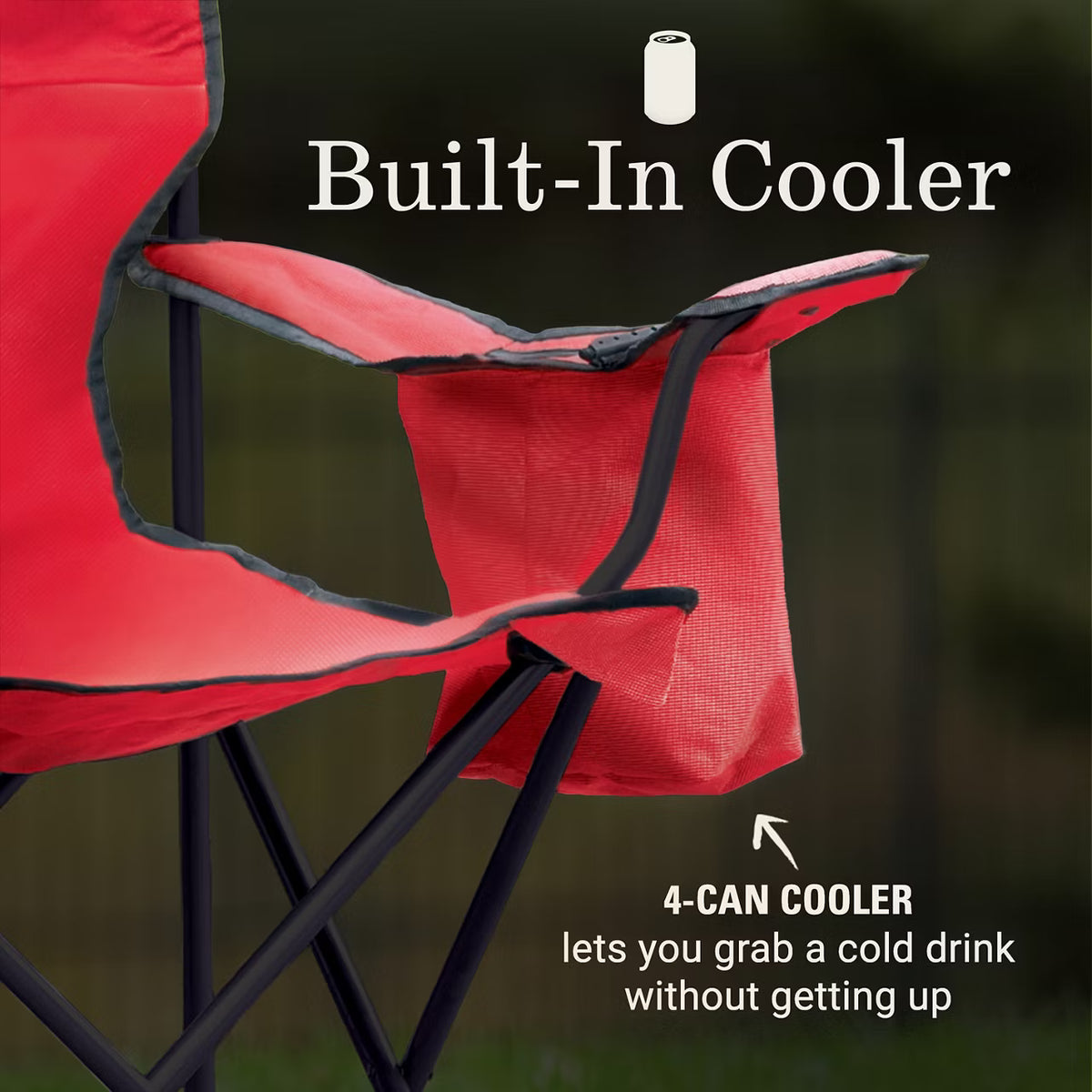 Coleman Cooler Quad Chair - Red - OVERLANDERS Outfitter