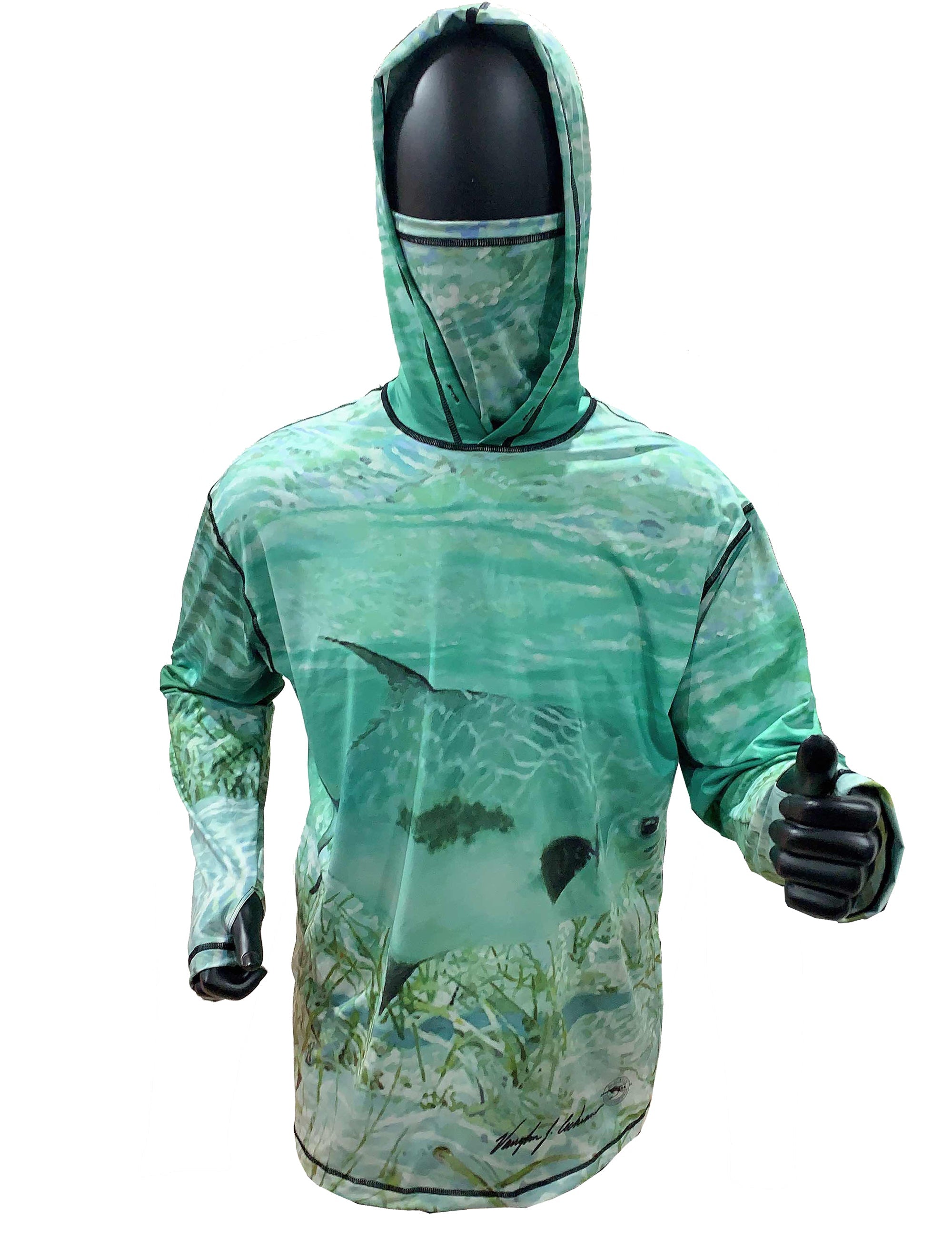 Front view of Cognito Brands' Permit Graphic Sunpro Hoodie, featuring a fishing permit graphic design on a comfortable hoodie.