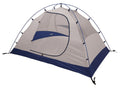Backcountry Sportsman Lyn X 3 ground tent set up outdoors with rainfly and sleeping area, designed for three people.