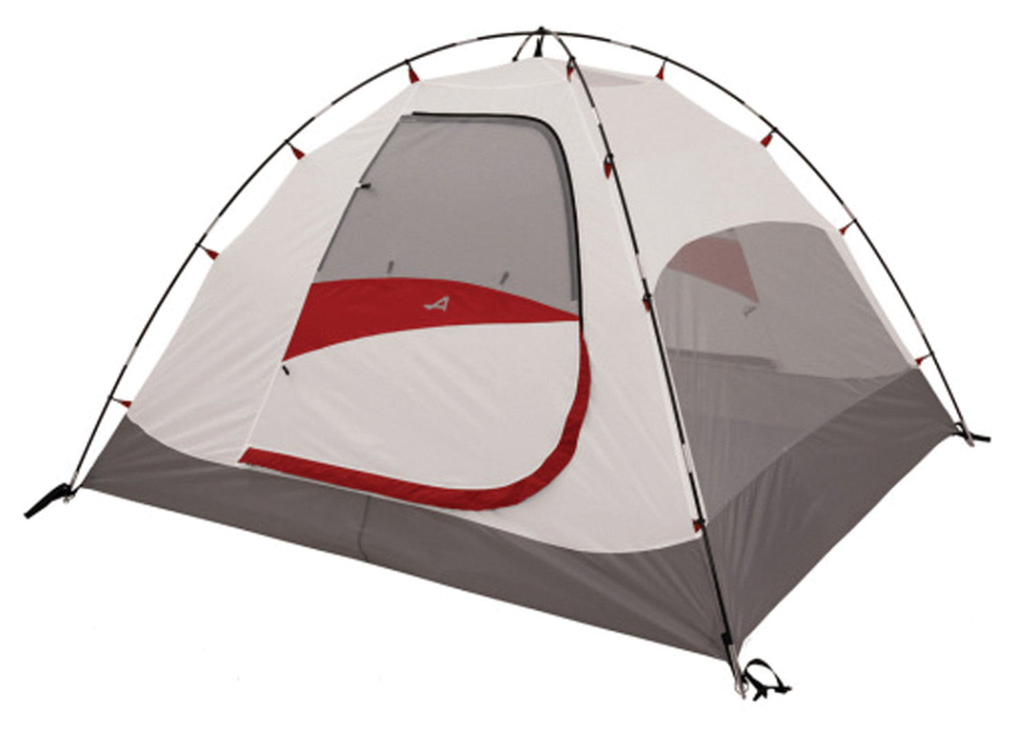 Backcountry Sportsman ALPS Mountaineering Meramac 4-person outfitter ground tent set up outdoors, with rainfly and mesh windows.