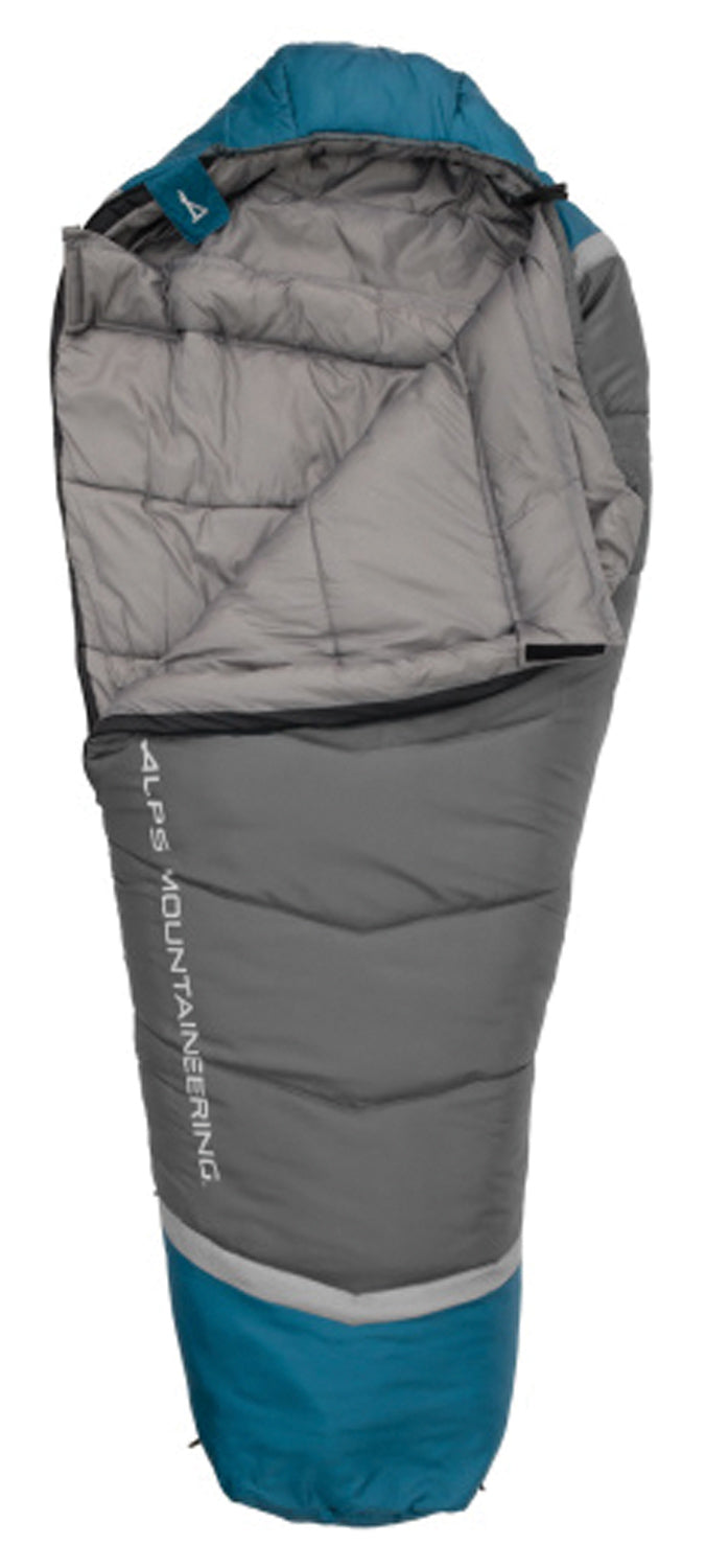 Backcountry Sportsman Blaze 0 Regular sleeping bag, insulated for cold weather camping, shown in a cozy sleeping setup.