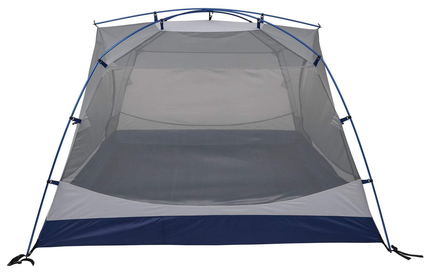 Backcountry Sportsman Acro PO Lis 4-person ground tent set up outdoors, with rainfly and mesh windows visible.