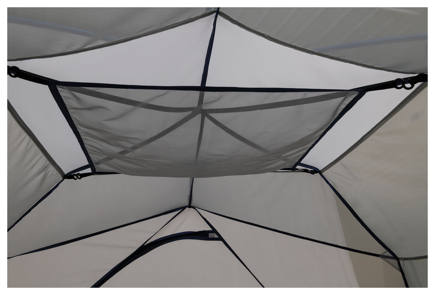 Backcountry Sportsman Acro PO Lis 4-person ground tent set up outdoors with rainfly and ventilation features.