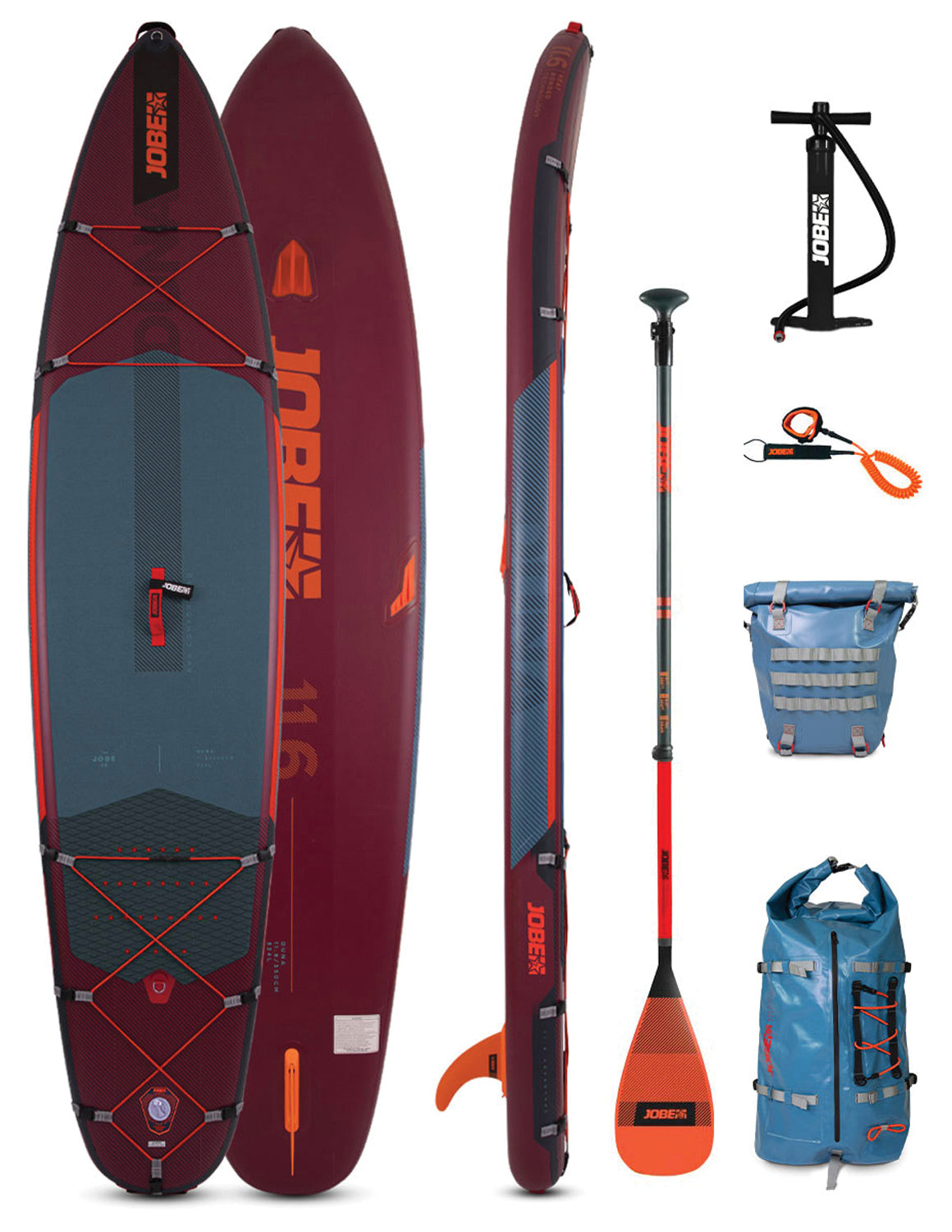 Backcountry Sportsman Adventure Duna SUP 11.6 inflatable paddle board on water, showing its sleek design and sturdy build.