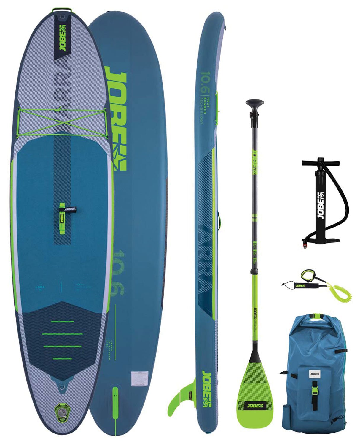 Backcountry Sportsman Yarra 10.6 steel blue inflatable kayak on water, showcasing its sleek design and durable construction.