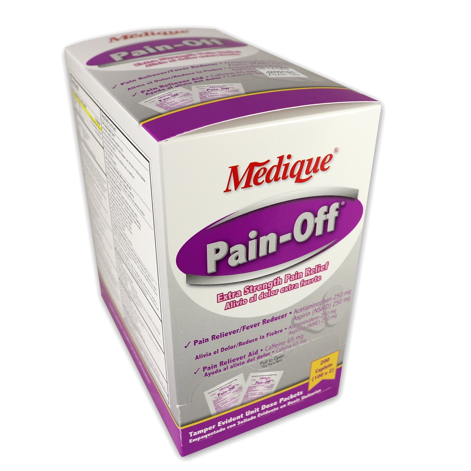 Box of QuakeKits extra-strength pain relief medicine with 200 tablets, designed for fast and effective pain relief.