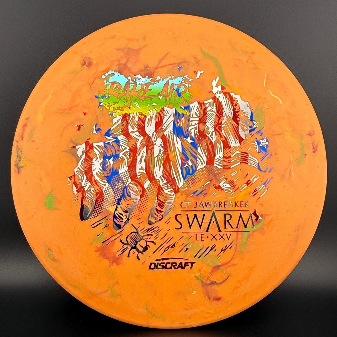 Disc golf disc from Rare Air Discs, CT Jawbreaker Swarm - Ledgestone 2025 Rare Air Stamp, featuring vibrant colors and detailed stamp design.