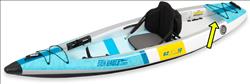 Backcountry Sportsman EZLite10™ inflatable kayak in a natural outdoor setting, showcasing the compact, lightweight design of the Pro Package.