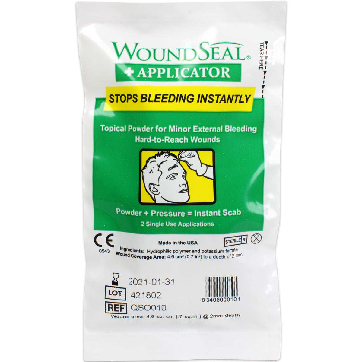 QR WoundSeal + Applicator for Nosebleeds, 2 Applications - OVERLANDERS Outfitter