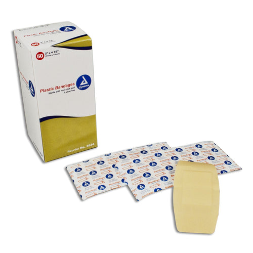 2"x4.5" Elbow & Knee Plastic Bandage, 50 Per Box - OVERLANDERS Outfitter