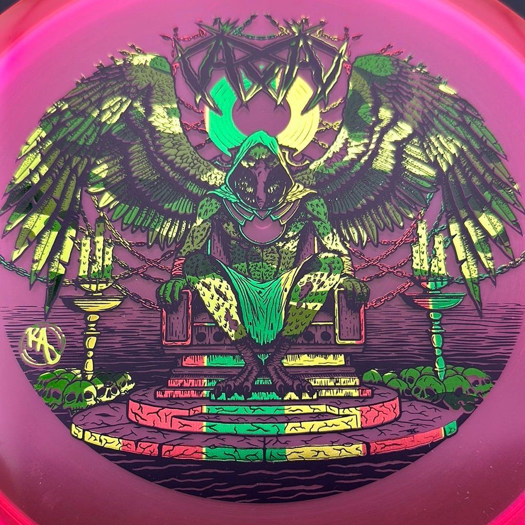 Rare Air Discs CryZtal Buzzz Karudi the Overseer disc golf disc from Ripper Studios, featuring vibrant design and detailed artwork.