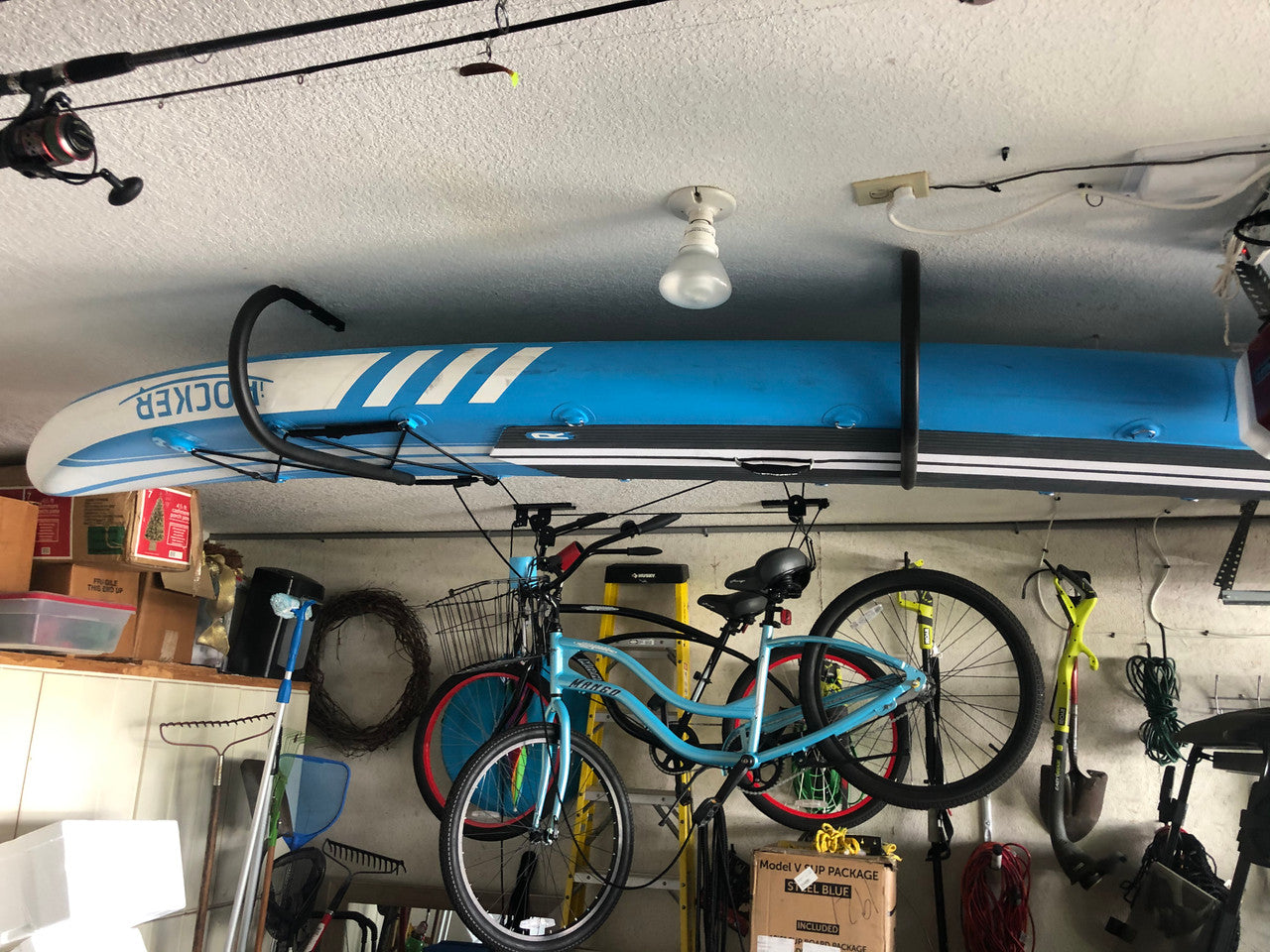 Hi-Port 1 | Surfboard Storage Ceiling Rack | Holds 50 lbs - OVERLANDERS Outfitter