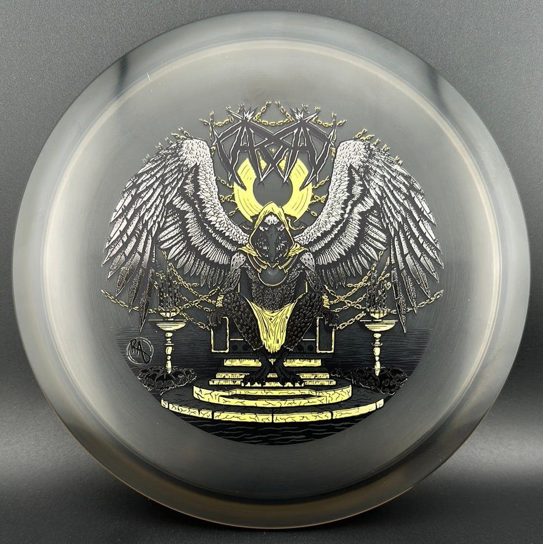 CryZtal Buzzz disc golf disc by Rare Air Discs featuring Karudi the Overseer design from Cult of RAD collection.