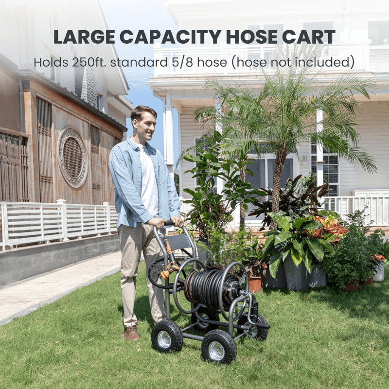 Garden Hose Reel Cart-4 Wheels-Heavy Duty - OVERLANDERS Outfitter