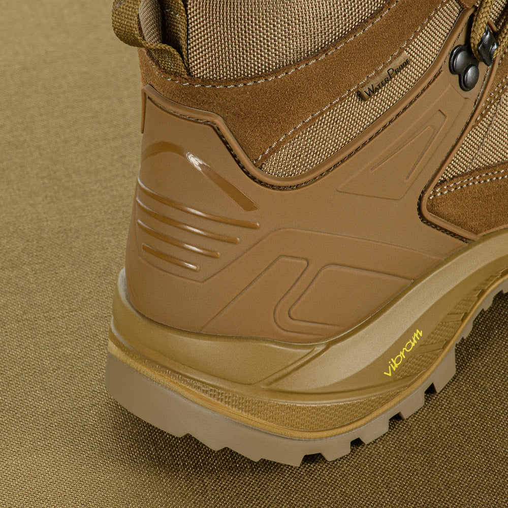 M-Tac Demi-Season Tactical Boots with rugged leather and durable rubber soles, designed for tactical and outdoor use.