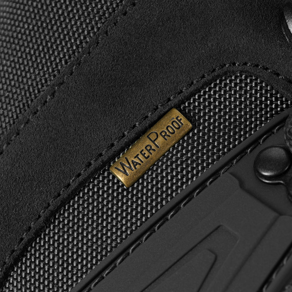 M-TAC Demi-Season Tactical Boots with sturdy black leather and rugged rubber soles, designed for tactical and outdoor use.