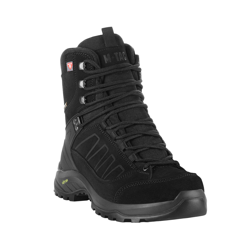 M-Tac tactical winter boots with rugged design, black color, and durable sole suitable for outdoor and tactical use.