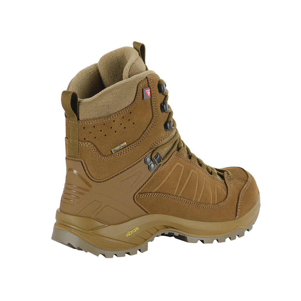 M-Tac tactical winter boots with rugged design, insulated lining, and durable rubber soles suitable for cold outdoor conditions.