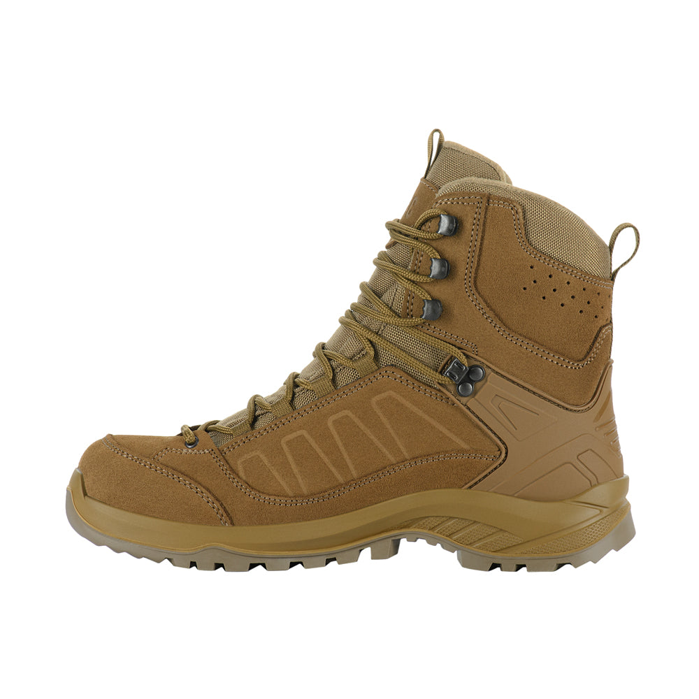 M-TAC tactical winter boots with rugged design, durable leather and waterproof features for outdoor and tactical use.