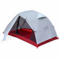 Near Zero Outdoor Gear 2P DynaLite Tent with rainfly and large vent, showcasing lightweight camping shelter for two.