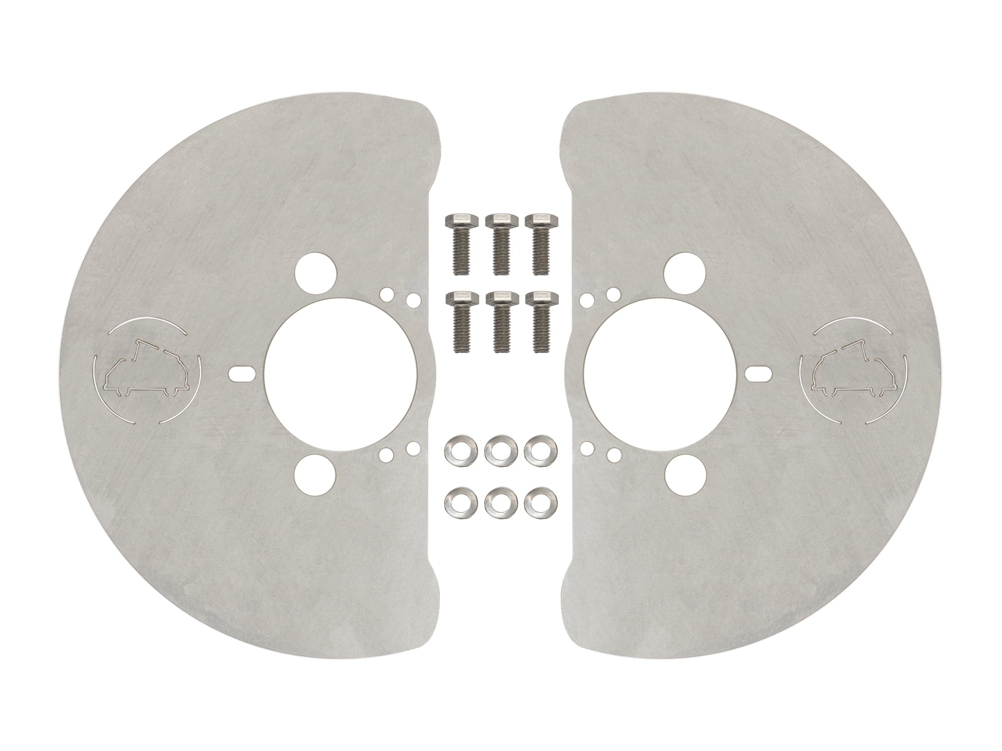 GoWesty front brake dust shields for 2WD Bus and Vanagon, set of protective shields for front brakes.