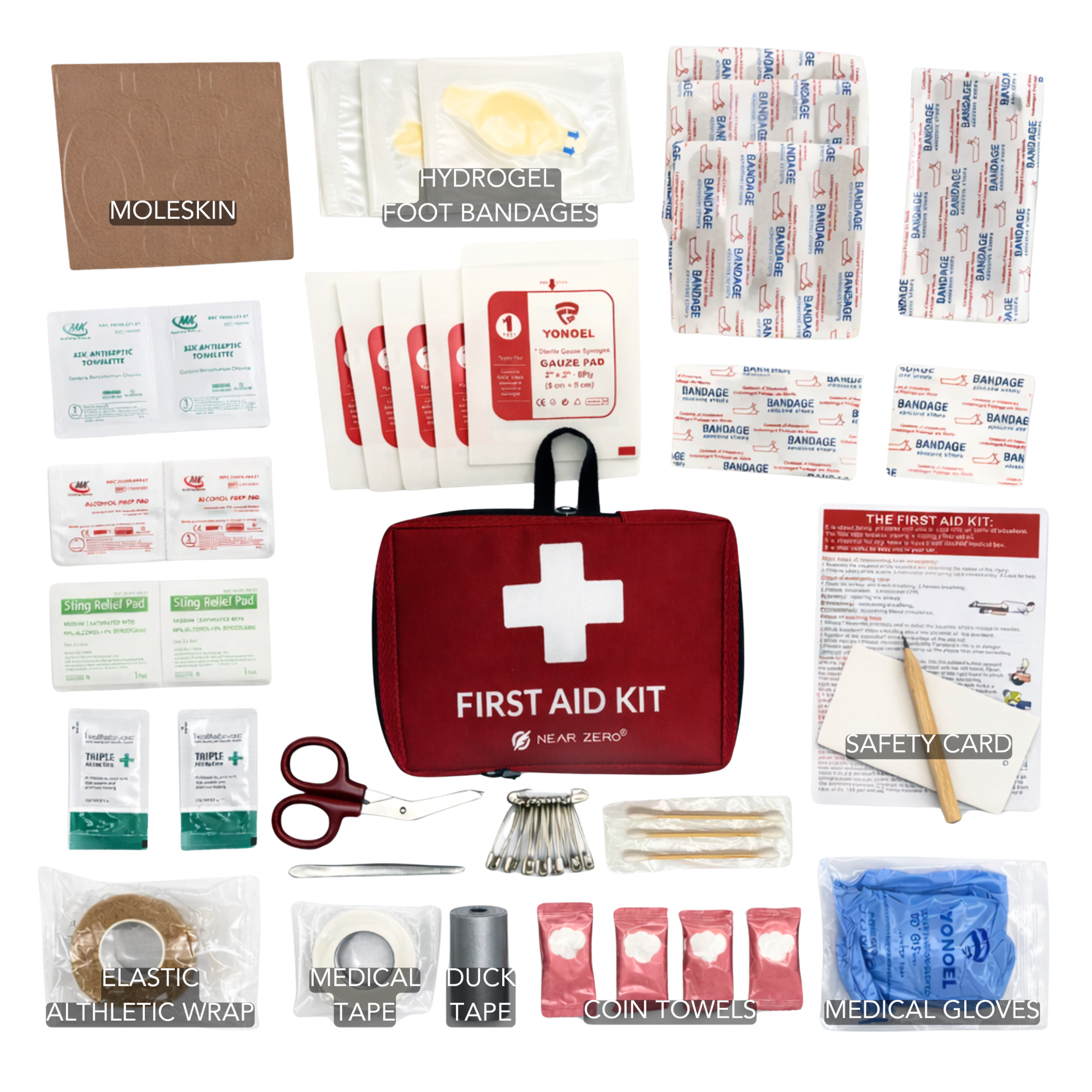 Ultralight waterproof first aid kit by Near Zero Outdoor Gear, compact and durable first aid accessories for outdoor emergencies.
