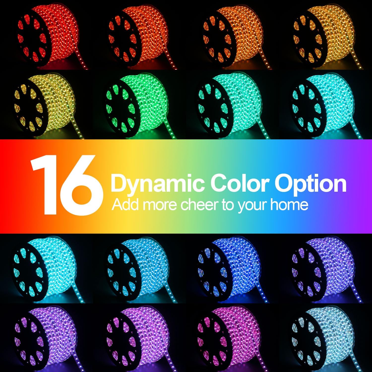 50 FT Waterproof Led Strip Lights for Outdoor Indoor, Cool White, Warm White, Blue, 16 Multiple Color Changing Led Light with Remote Control - OVERLANDERS Outfitter