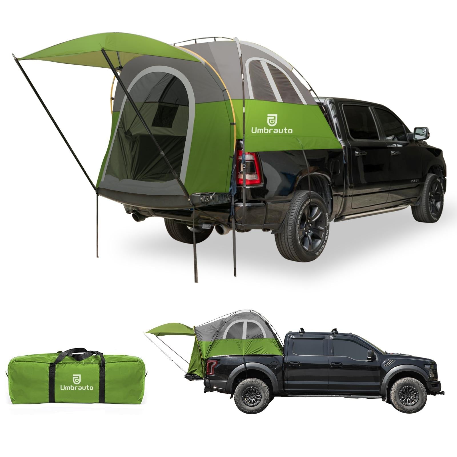 Umbrauto Truck Bed Tent with Awning,Fits 6.4-6.7 ft Truck Beds | PU3000mm Waterproof Pickup Tent - OVERLANDERS Outfitter