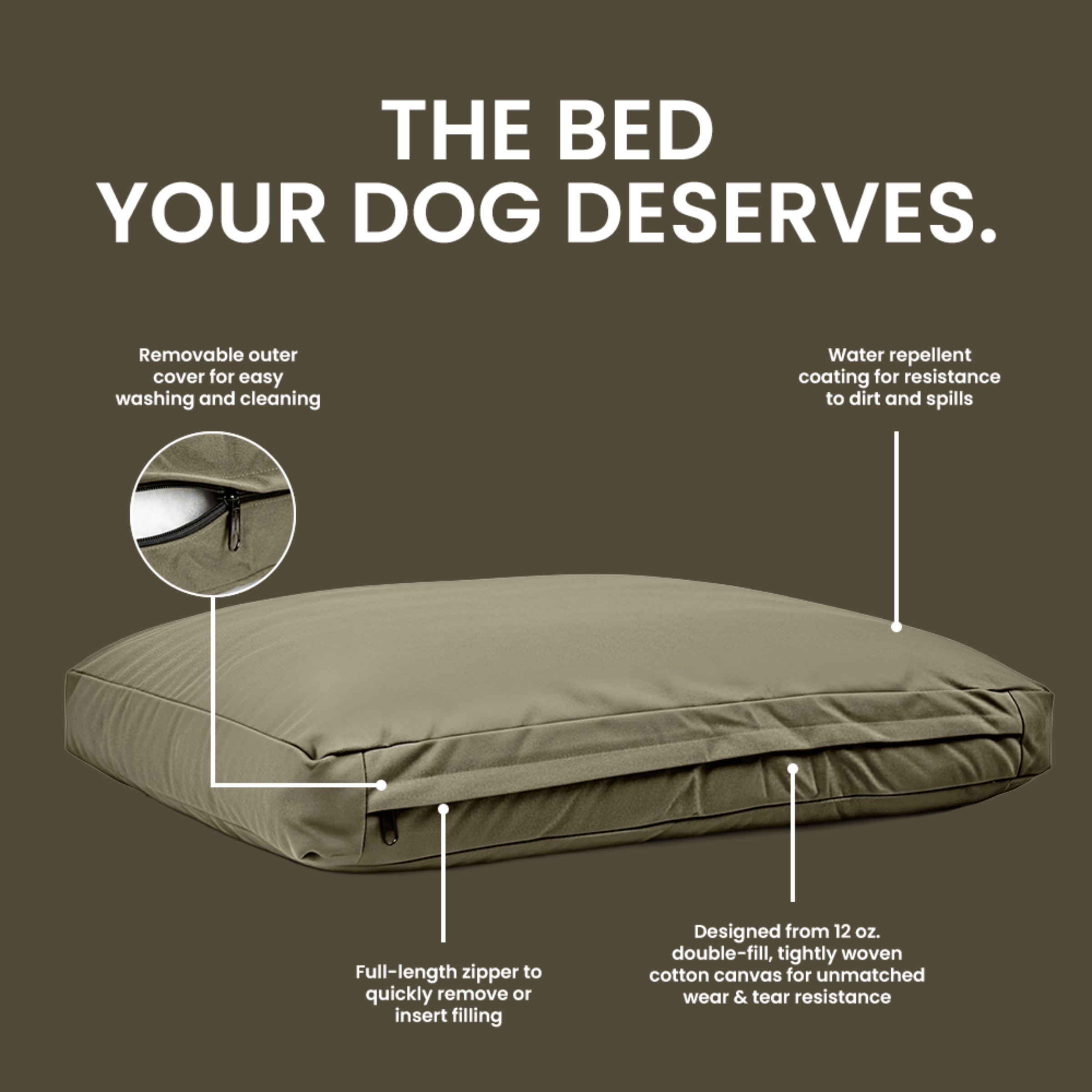 White Duck Outdoors pet dog bed with soft cushioning and cozy fabric for comfortable sleep.