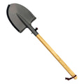 Near Zero Outdoor Gear titanium shovel, a durable outdoor accessories tool with a sleek metallic finish and ergonomic handle.