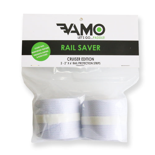 Vamo Life paddleboard and surfboard rail saver, 2 or 3-inch deck accessory, protects rails during transportation and storage.