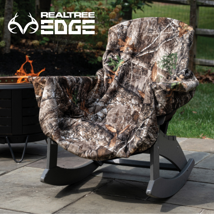 City Bonfires Realtree Edge Camo Chair Blanket logo image featuring the camouflage pattern and branding details.