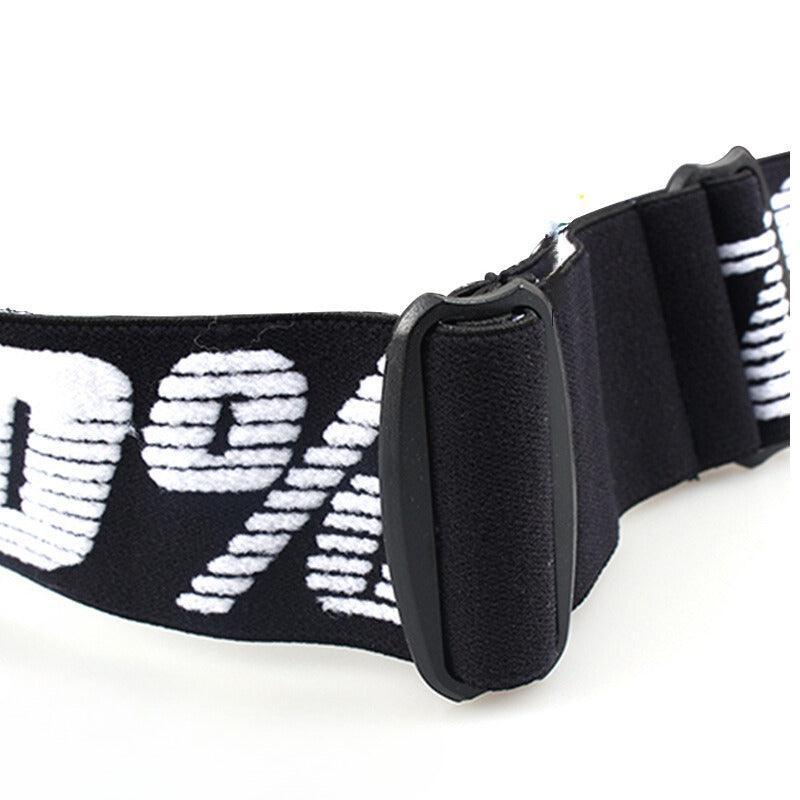 Bean's Moto Booth 100%™ Motorcycle Off-Road Goggles with clear lens and adjustable strap for off-road riding comfort